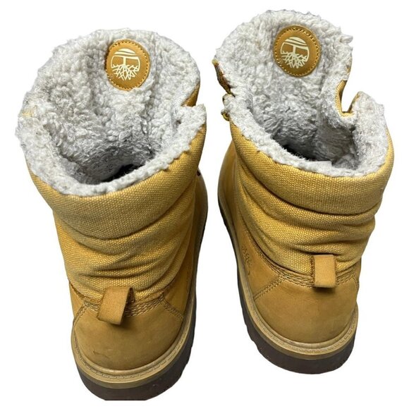 Timberland Sherpa Fleece Fold-Down Winter Designer Streetwear Low Boots - Picture 5 of 5
